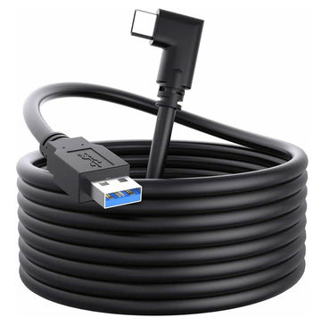 Oculus Link Cable 16ft/5m, USB3.2 Gen1 USB-A to USB-C 5Gbps 90° Angled High Speed Data Transfer & Charging Cable Compatible for Oculus Quest / Quest 2 to Gaming PC - Imported from UK